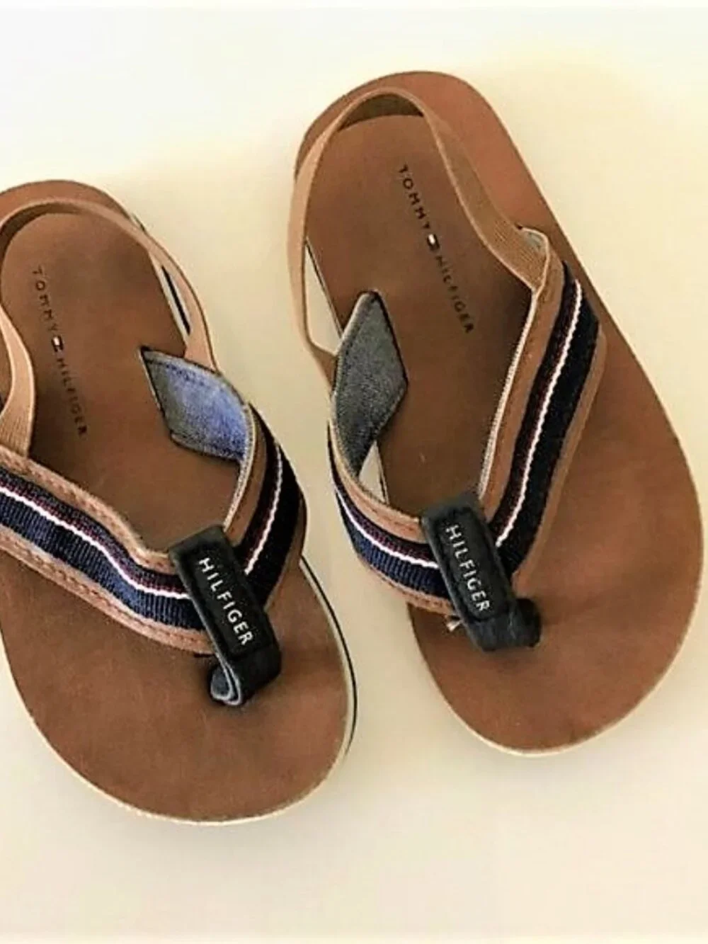 TOMMY HILFIGER TODDLER BOYS LIL DANNY FLIP FLOPS SIZE 7/8